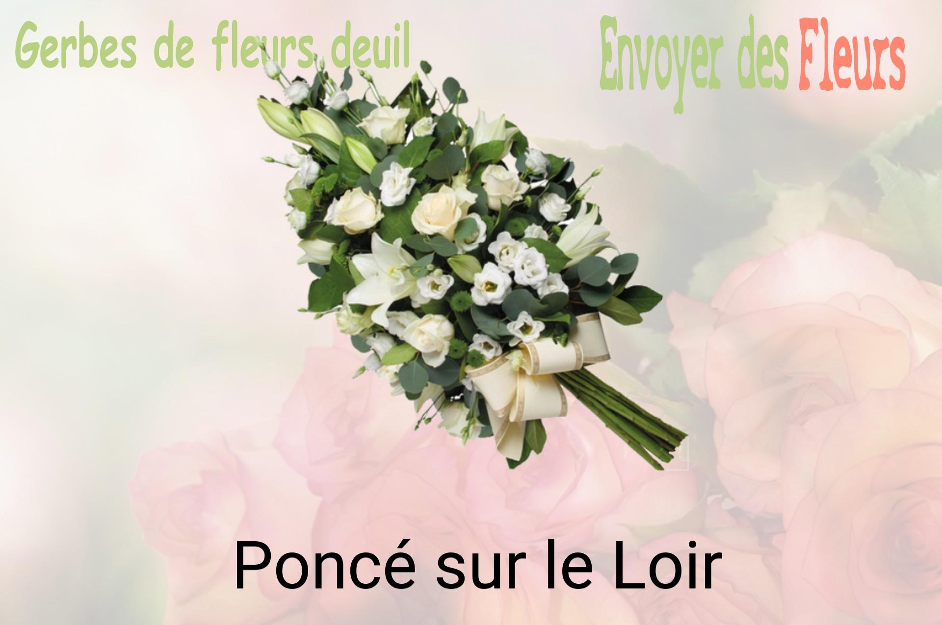 Gerbe de fleurs de deuil livrée à Poncé-sur-le-Loir
